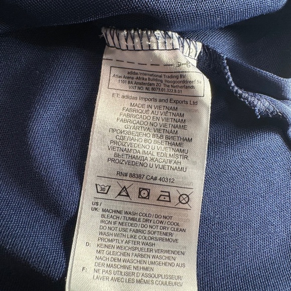 Adidas Youth/Teen GOLF Polo Shirt Regular Fit Short Sleeve - Dark Blue Size L - Picture 7 of 11